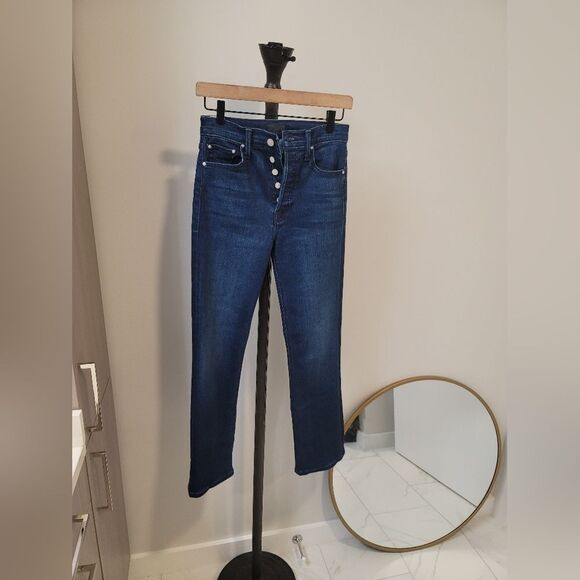 MOTHER Women's Ankle & Cropped Jeans - Dark Blue - Picture 1 of 11